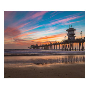 Foto Atardecer en el muelle de Huntington Beach en Cali