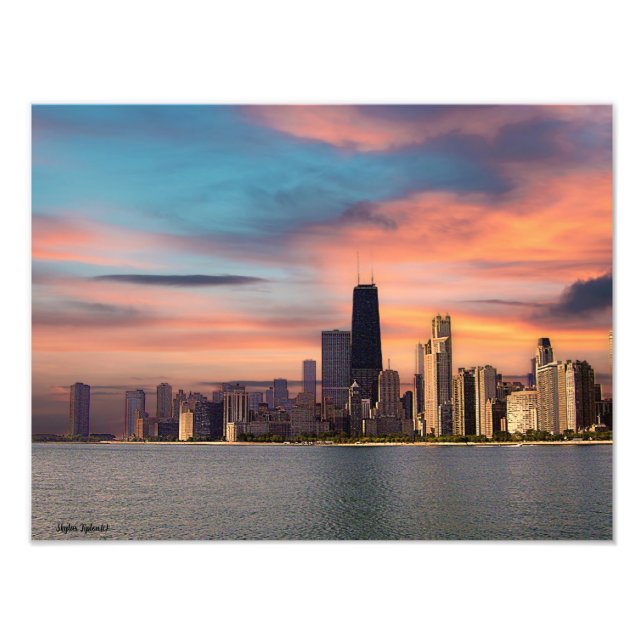Foto Atardecer profundo Chicago  (Frente)