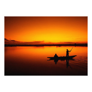 Foto Atardecer, Silueta de Barco Remolino-16497
