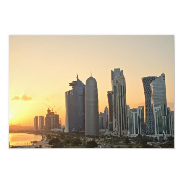 Foto Atardecer sobre Doha, Qatar (Frente)