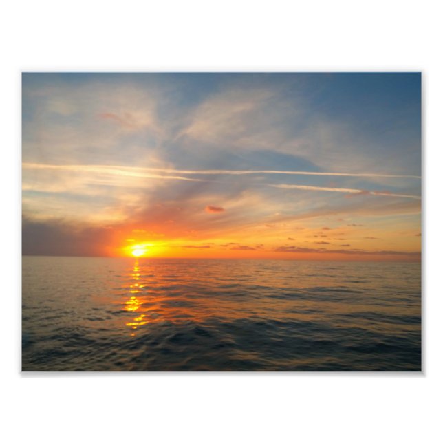 Foto Atardecer sobre el océano (Frente)