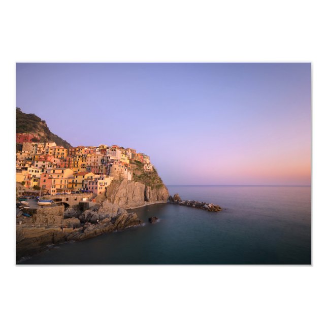 Foto Atardecer sobre el pueblo de Manarola en Cinque Te (Frente)