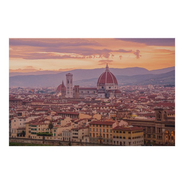 Foto Atardecer sobre Florencia, Italia (Frente)