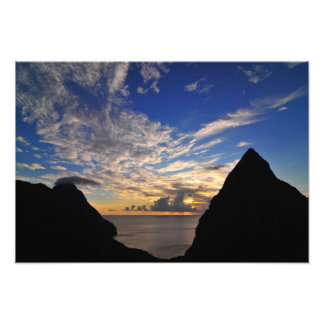 Foto Atardecer sobre los Pitones