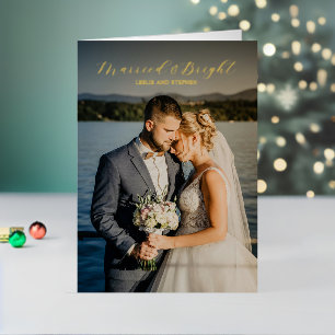 Foto Atemporal Elegante Navidad Recién Casados