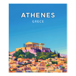 Foto Athenes, Grece, Poster style rétro-chic