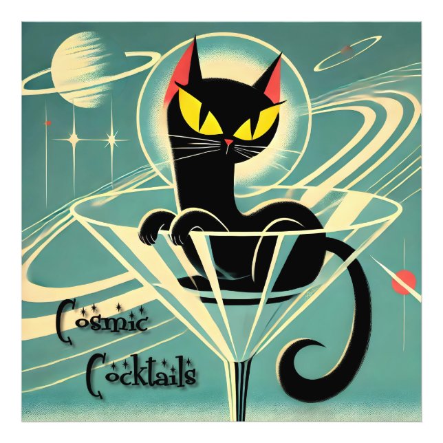 Foto Atómico espacio futurista edad Black Cat Martini (Frente)