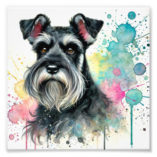 Foto Atractivo arte acuático Schnauzer en miniatura