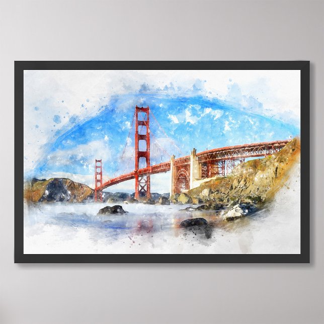 Foto Atractivo pastel del puente Golden Gate en San Fra (Subido por el creador)