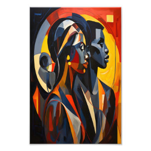 Foto Audaz Resumen Arte Retrato Cubista