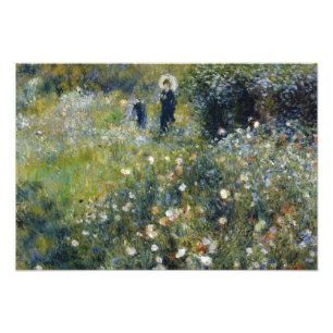 Foto Auguste Renoir - Mujer con sombrilla en un jardín
