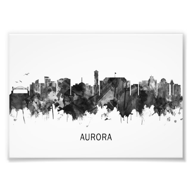 Foto Aurora Colorado Skyline BW (Frente)