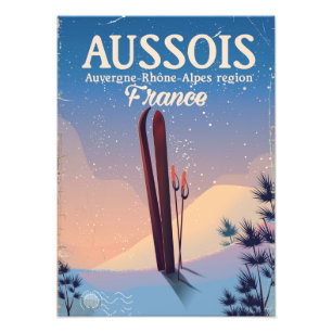 Foto Aussois Auvergne-Rhône-Alpes France ski poster