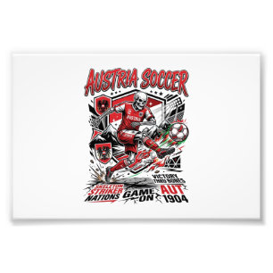 Foto Austria Fútbol Esqueleto Delantero Naciones Cartel