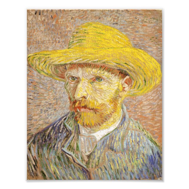 Foto Autoretrato Van Gogh con Gorra de paja (Frente)