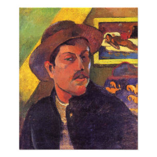 Foto Autorretrato con sombrero, Paul Gauguin,