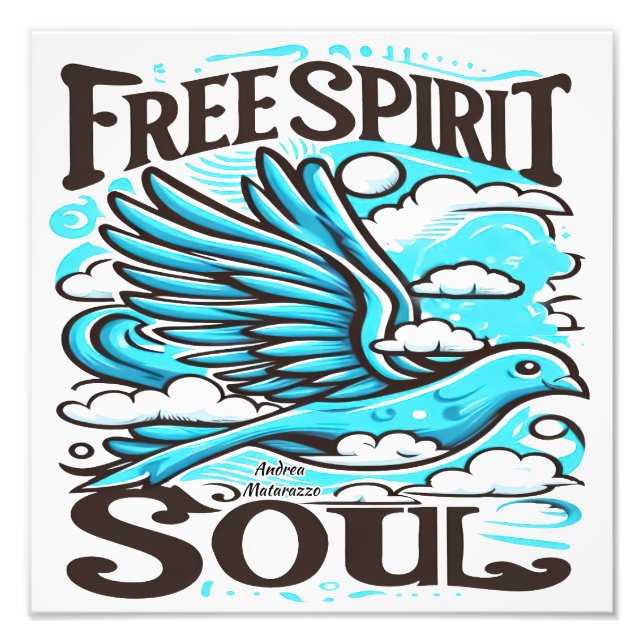 Foto Ave cielo con espíritu libre y alma (Frente)