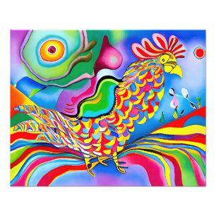 Foto "Ave de ensueño". Un gallo abstracto surrealista