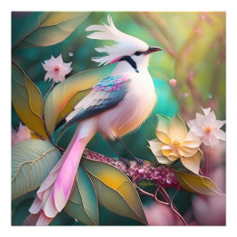 Foto Ave de Rubor con cresta blanca Jay Fantasy