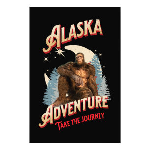 Foto Aventura de Bigfoot de Alaska Arte de Retro Natura