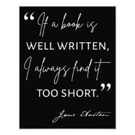 Foto Avid Reader II - Cita de Jane Austen