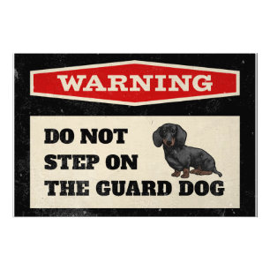 Foto Aviso: No pisar la gracia del perro guardián