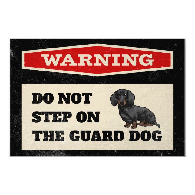 Foto Aviso: No pisar la gracia del perro guardián (Frente)