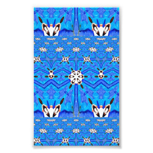 foto azul geométrica de la rejilla