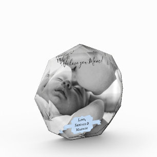 Foto azul Minimalista Día de la Madre