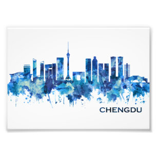 Foto Azul Skyline de China Chengdu