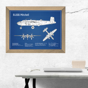 Foto B-25B Mitchell Doolittle - Airplane Blueprint ABD