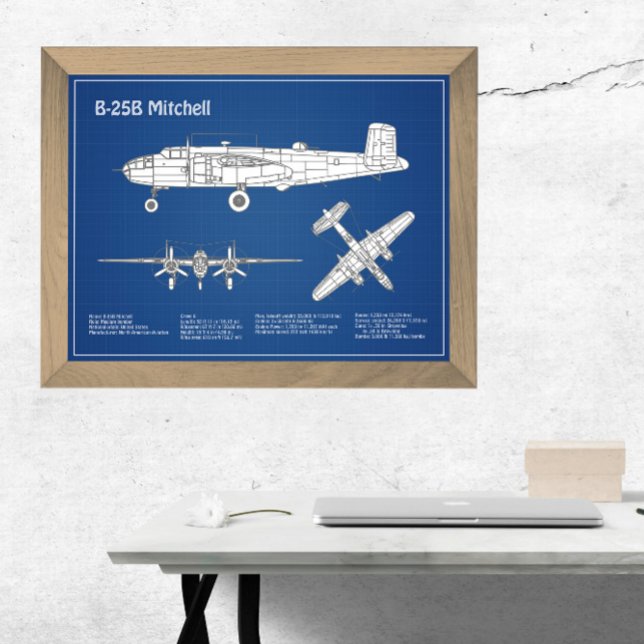 Foto B-25B Mitchell Doolittle - Airplane Blueprint ABD (Subido por el creador)