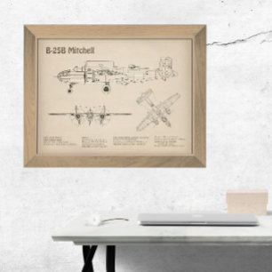 Foto B-25B Mitchell Doolittle - Airplane Blueprint SD