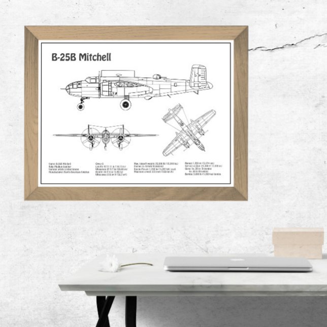 Foto B-25B Mitchell Doolittle - Plano aéreo BD (Subido por el creador)