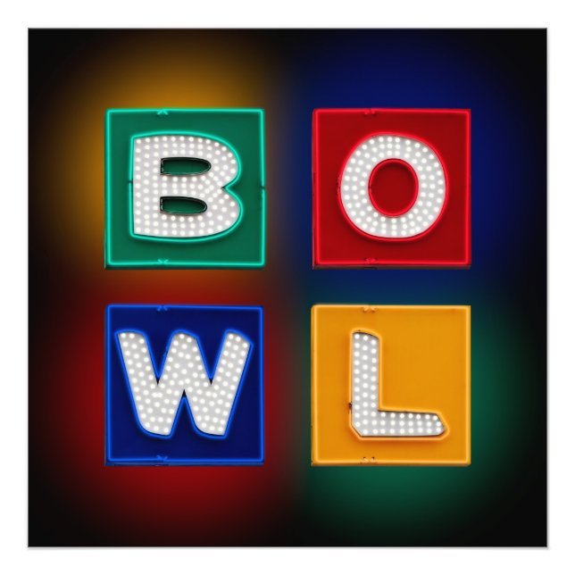 Foto B O W L, Arte mural de bolos (Frente)