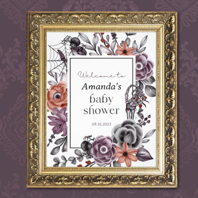 Foto Baby Shower de Halloween, signo de bienvenida flor (Subido por el creador)