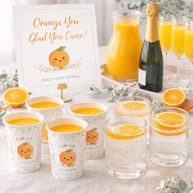 Foto Baby Shower Una Pequeña Monada Naranja (Subido por el creador)