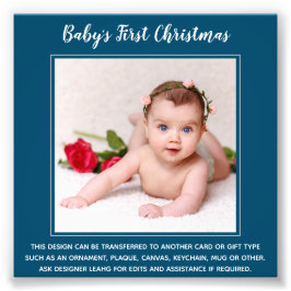 Foto Babys First Christmas PHOTO Template - Create Own
