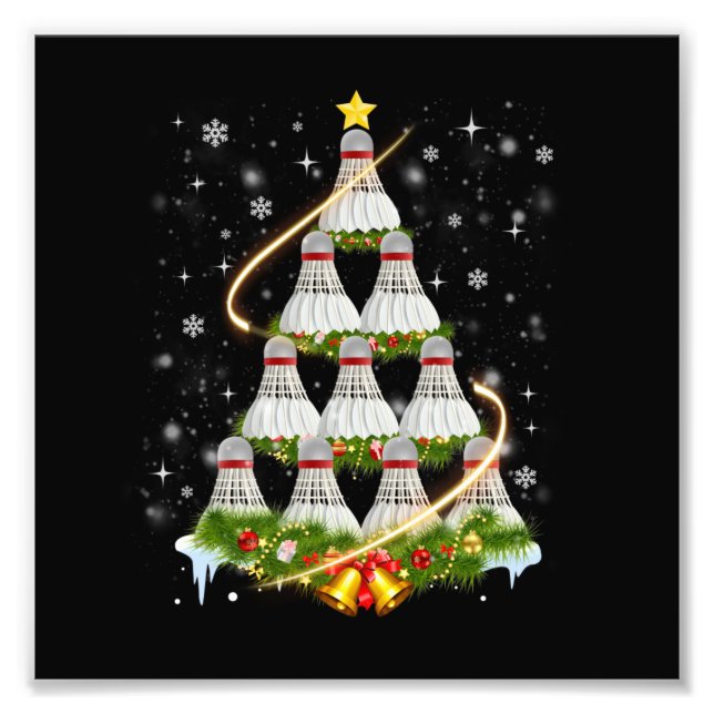 Foto Badminton Shuttlecock Árbol de Navidad Badminton L (Frente)
