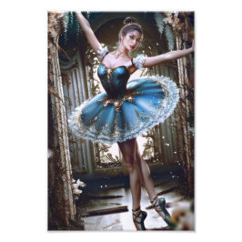 Foto Bailarina de ballet en tutu azul