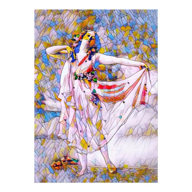 Foto Bailarina de vidrio manchado con vestido flojo (Frente)