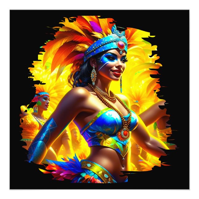Foto Bailarina del Carnaval de Brasil (Frente)