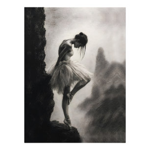 Foto Bailarina en el borde del acantilado Arte dramátic
