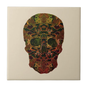 Foto Baldosa Cerámica de Arte de Calavera