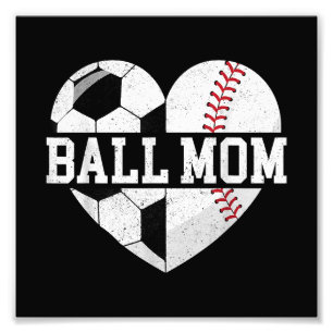 Foto Ball Mom Shirt Heart Graciosa Béisbol