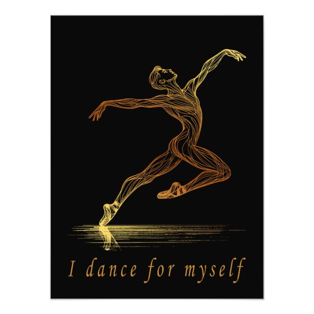 Foto Ballet Hombres Bailar Línea Arte - Bailo Para Mí M (Frente)