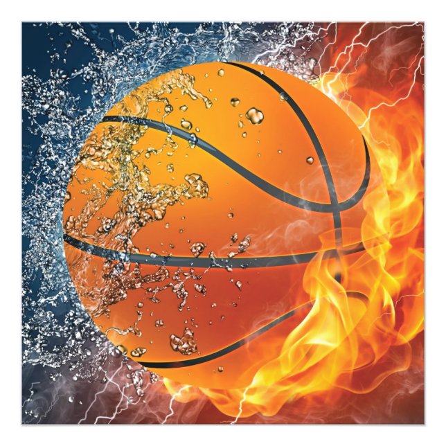 Foto Baloncesto en llamas (Frente)
