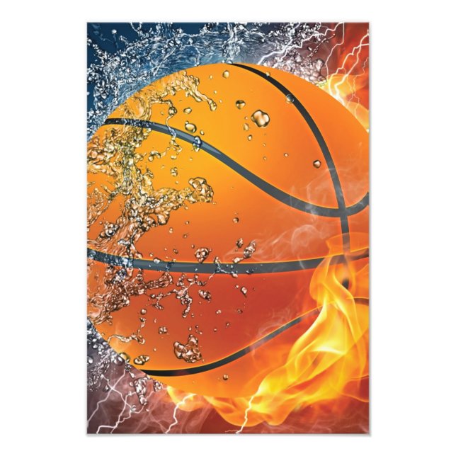 Foto Baloncesto en llamas (Frente)