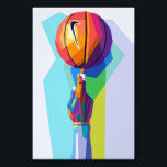 Foto Baloncesto Wpap Pop Art<br><div class="desc">Deportes de baloncesto al estilo de arte pop de Wpap</div>