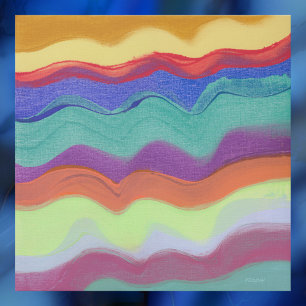 Foto Bandas horizontales onduladas, pintura abstracta